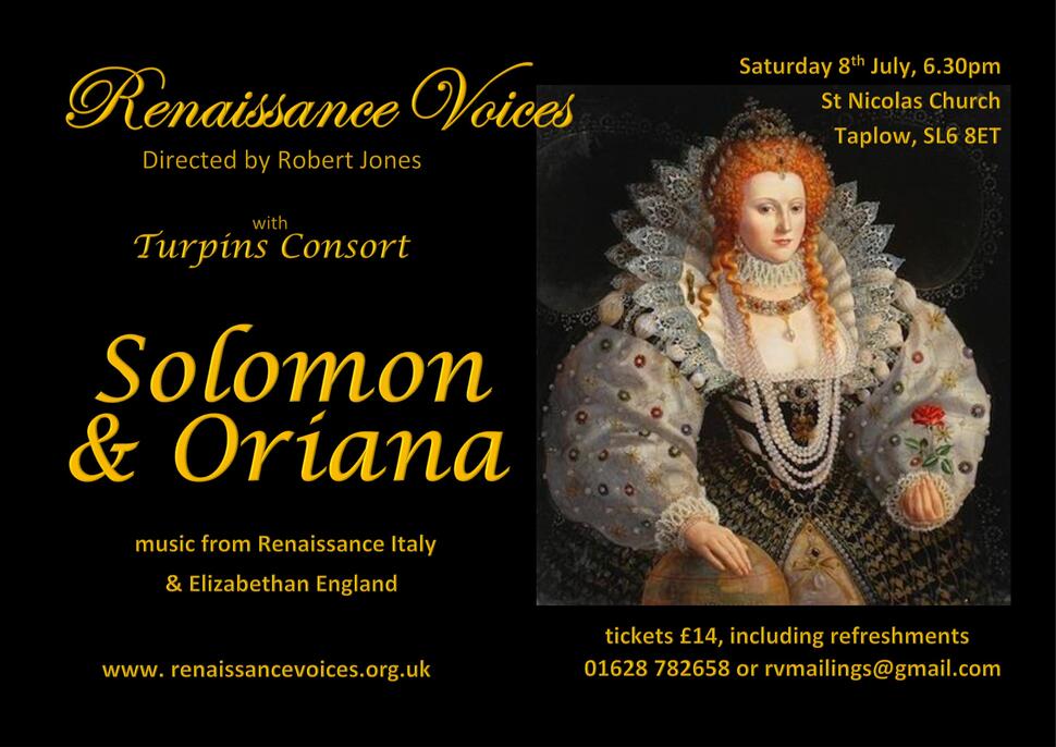 Flyer for the concert on Saturday, 8th July 2017